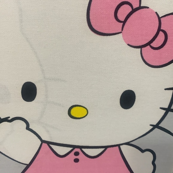 New Hello Kitty & Daisy Spring Flowers 72" x 72" Gray Shower Curtain - Picture 4 of 7